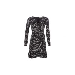 Sukienki krótkie MICHAEL Michael Kors ELV DOT SHRD LS DRS. Czarne sukienki damskie MICHAEL Michael Kors, s, bez wzorów, bez kołnierzyka, z krótkim rękawem, krótkie, mini. Za 1299,00 zł.