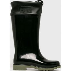Melissa - Kalosze. Czarne kalosze damskie Melissa, bez wzorów, z materiału. W wyprzedaży za 399,90 zł.