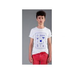 OPTYMISTA. Białe t-shirty męskie Syfon studio, xl, bez wzorów, biznesowe, bez kołnierzyka. Za 91,80 zł.
