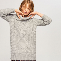 Sweter z golfem - Jasny szar. Szare golfy damskie Reserved, l. Za 139,99 zł.