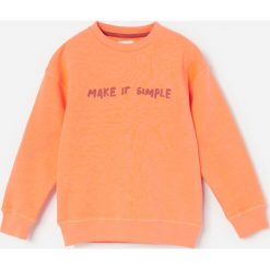 Bawełniana bluza z napisem - Pomarańczowy. Pomarańczowe bluzy męskie Reserved, m, z napisami, z bawełny, bez kołnierzyka, bez rękawów, bez kaptura. Za 49,99 zł.