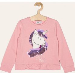 Blukids - Bluza dziecięca 98-134 cm. Różowe bluzy dziewczęce Blukids, z aplikacjami, z bawełny, bez rękawów, bez kaptura. W wyprzedaży za 49,90 zł.