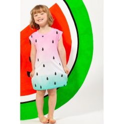 Dziewczęca koszula nocna Smile. Szare piżamy dziewczęce Lina Pink, bez wzorów, z bawełny, bez rękawów. Za 45,89 zł.
