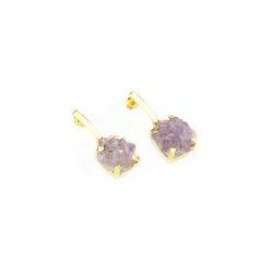 Earrings Ametyst Szczotka złoto. Fioletowe kolczyki damskie Brazi druse jewelry, z ametystem, złote. Za 220,00 zł.
