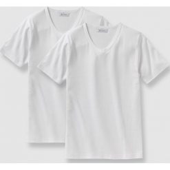 T-shirt z dekoltem w kształcie litery V. Szare podkoszulki męskie marki La Redoute Collections, m, z krótkim rękawem. Za 70,52 zł.