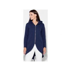 Bluza K215 Granat. Niebieskie bluzy damskie marki KATRUS, l, bez wzorów, z dzianiny, bez rękawów, bez kaptura. Za 129,00 zł.
