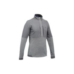 Sweter turystyczny NH500 męski. Niebieskie swetry męskie marki QUECHUA, m, bez wzorów, z bawełny, bez kołnierzyka, bez kaptura. Za 79,99 zł.