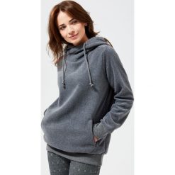 Bluza polarowa z kapturem. Szare bluzy damskie Moodo, l, bez wzorów, z poliesteru, z długim rękawem, długie, z kapturem. Za 69,99 zł.