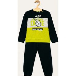 Blukids - Dres dziecięcy 80-98 cm. Niebieskie spodnie chłopięce Blukids, z nadrukiem, z bawełny. Za 59,90 zł.