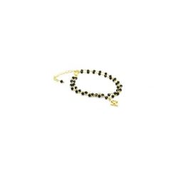 Bransoletka Spinel Podwójna złoto. Czarne bransoletki damskie na nogę Brazi druse jewelry, srebrne. Za 190,00 zł.