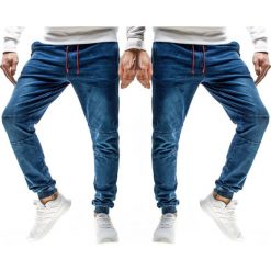 Spodnie męskie jeansowe niebieskie Recea. Niebieskie spodnie męskie Recea, xl, bez wzorów, z bawełny. Za 67,99 zł.