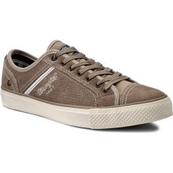 Tenisówki WRANGLER - Starry Suede WM171031 Beige 23. Pomarańczowe półbuty męskie Wrangler, na co dzień, bez wzorów, ze skóry, bez zapięcia. W wyprzedaży za 209,00 zł.
