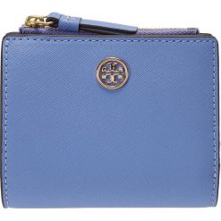 Tory Burch ROBINSON MINI WALLET Portfel bow blue. Niebieskie portfele damskie Tory Burch. Za 589,00 zł.