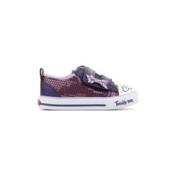 Buty Dziecko Skechers Lights-Shuffles 10764N PRBL. Różowe trampki dziewczęce Skechers, bez wzorów, bez zapięcia. Za 138,96 zł.