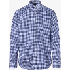 Gant - Koszula męska, niebieski. Niebieskie koszule męskie GANT, m, w kratkę, z bawełny, eleganckie, z klasycznym kołnierzykiem, bez rękawów. Za 379,95 zł.