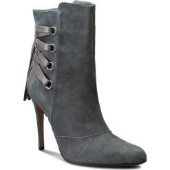 Buty zimowe damskie: Botki NEŚCIOR – 104-B Grafit Zamsz