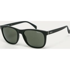 Pepe Jeans - Okulary Travis. Czarne okulary przeciwsłoneczne męskie Pepe Jeans, z jeansu, prostokątne. W wyprzedaży za 199,90 zł.