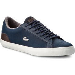 Sneakersy LACOSTE - Lerond 318 2 Cam 7-36CAM00472Q8 Nvy/Brw. Niebieskie sneakersy męskie Lacoste, na co dzień, bez wzorów, ze skóry ekologicznej, bez zapięcia. W wyprzedaży za 289,00 zł.