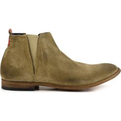 Sztyblety męskie: Skórzane sztyblety w kolorze khaki