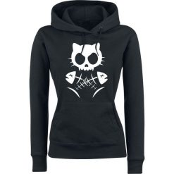 Bluzy damskie: Cat Cross Bluza z kapturem damska czarny