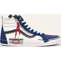 Vans - Trampki. Niebieskie trampki męskie Vans, bez wzorów, ze skóry, na sznurówki. Za 429,90 zł.