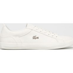 Lacoste - Buty. Białe buty sportowe męskie Lacoste, ze skóry, bez zapięcia. W wyprzedaży za 259,90 zł.
