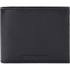 Emporio Armani Portfel Czarny. Czarne portfele męskie Emporio Armani, bez wzorów, ze skóry. Za 542,95 zł.