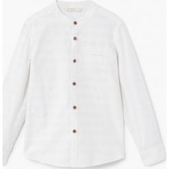 Mango Kids - Koszula dziecięca Mao2 104-164 cm. Szare koszule męskie Mango Kids, z bawełny, ze stójką, z długim rękawem. W wyprzedaży za 45,90 zł.