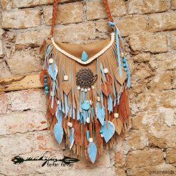 ZAMÓWIENIE - torebka boho. Brązowe torebki klasyczne damskie Pakamera, bez wzorów, boho, na ramię, bez dodatków. Za 499,00 zł.