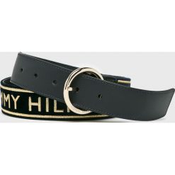 Tommy Hilfiger - Pasek skórzany. Niebieskie paski damskie marki TOMMY HILFIGER, w paski, ze skóry. Za 299,90 zł.