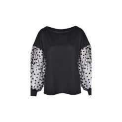 Bluzka Viena black. Czarne bluzki damskie Cool me, s, bez wzorów, z tiulu, bez kołnierzyka, bez rękawów. Za 189,00 zł.