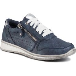Sneakersy CLARA BARSON - WSX017-01 Navy. Niebieskie półbuty damskie Clara Barson, bez wzorów, ze skóry ekologicznej, bez obcasa, na płaskiej podeszwie, bez zapięcia. Za 99,99 zł.