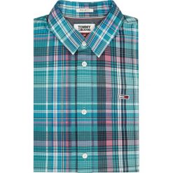 Koszula Tommy Jeans Essential Check DM0DM07911. Niebieskie koszule męskie Tommy Jeans, m, bez wzorów, z bawełny, casualowe, bez kołnierzyka, bez rękawów. Za 299,00 zł.