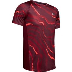 Under Armour koszulka męska Mk1 Printed SS (1353134) XL Red. Czerwone koszulki męskie Under Armour, xl, bez wzorów, ze skóry, bez kołnierzyka, bez rękawów, na fitness i siłownię. Za 189,00 zł.