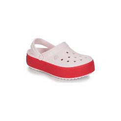 Chodaki Crocs CROCBAND PLATFORM CLOG. Różowe klapki damskie Crocs. W wyprzedaży za 175,20 zł.
