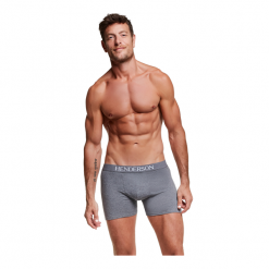 Bokserki Man 35218-90X Szary. Szare bokserki męskie Henderson, z napisami. Za 41,90 zł.