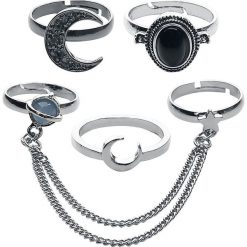 Blackheart Celestial Ring Set Pierścień srebrny. Szare pierścionki damskie marki Blackheart, srebrne. Za 32,90 zł.