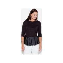 Bluzka K073 Czarny. Czarne bluzki damskie KATRUS, xl, bez wzorów, bez kołnierzyka, bez rękawów. Za 99,00 zł.