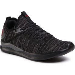 Buty PUMA - Ignite Flash EvoKnit 190508 25 Black/Castlerock/Red. Czarne buty sportowe męskie Puma, z tworzywa sztucznego, bez zapięcia, na fitness i siłownię. Za 349,99 zł.