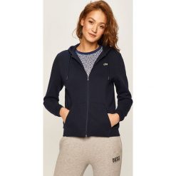 Lacoste - Bluza. Szare bluzy damskie Lacoste, bez wzorów, z bawełny, bez rękawów, z kapturem. W wyprzedaży za 339,90 zł.