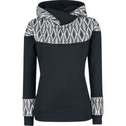Pussy Deluxe Tribal Shawl Hoodie Bluza z kapturem damska czarny. Czarne bluzy rozpinane damskie Pussy Deluxe, m, z nadrukiem, z kapturem. Za 164,90 zł.