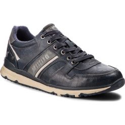 Sneakersy MUSTANG - 43A002 Granatowy. Niebieskie sneakersy męskie Mustang, na co dzień, bez wzorów, ze skóry ekologicznej, klasyczne, bez zapięcia. W wyprzedaży za 189,00 zł.