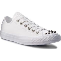 Trampki CONVERSE - Ctas Ox 559869C White/White/White. Białe półbuty damskie skórzane Converse, bez wzorów, bez zapięcia. W wyprzedaży za 219,00 zł.
