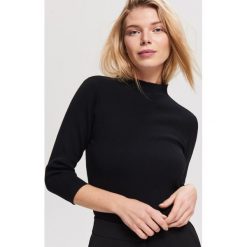 Sweter ze stójką - Czarny. Czarne golfy damskie marki Reserved, s, ze stójką. Za 59,99 zł.