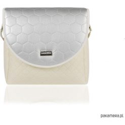 TOREBKA PURO CLASSIC 2605 SILVER HONEYCOMB. Szare torebki klasyczne damskie Pakamera, bez wzorów, na ramię, bez dodatków. Za 179,00 zł.
