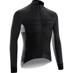 Koszulka długi rękaw na rower szosowy RACER męska. Czarne koszulki męskie VAN RYSEL, xl, bez wzorów, z poliesteru, rowerowe. Za 219,99 zł.