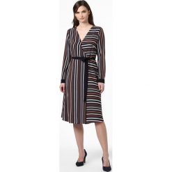 Esprit Collection - Sukienka damska, niebieski. Niebieskie sukienki damskie Esprit Collection, w paski, bez kołnierzyka, bez rękawów, kopertowe. Za 359,95 zł.