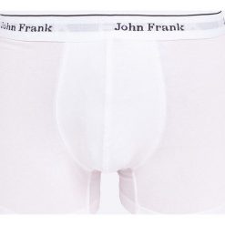 John Frank - Bokserki. Białe bokserki męskie marki John Frank, bez wzorów, z elastanu. Za 29,90 zł.