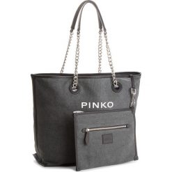 Torebki klasyczne damskie: Torebka PINKO – Belato Shopping Canvas PE18 PLTT 1P214Z Y4KR Black Z99