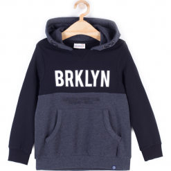 Bluza. Czarne bluzy chłopięce marki BASIC BOY, z bawełny, z kapturem. Za 44,90 zł.